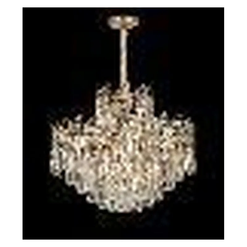Lustre de Cristal e Metal Dourado 14 Lâmpadas E14 60x57cm - Sindora DCD01022
