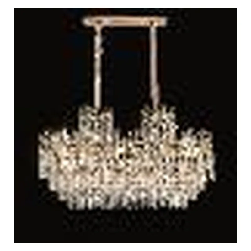 Lustre de Cristal e Metal Dourado 10 Lâmpadas E14 78x32x54cm - Sindora DCD01024