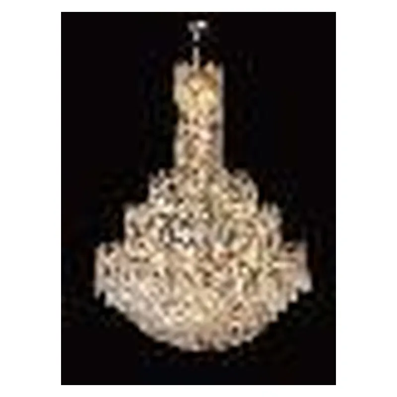 Lustre de Cristal e Metal Dourado 56 Lâmpadas E14 120x180cm - Sindora DCD01027