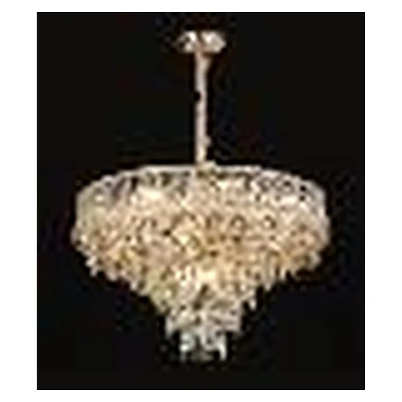 Lustre de Cristal e Metal Dourado 11 Lâmpadas E14 40W 60x37cm - Sindora DCD01032