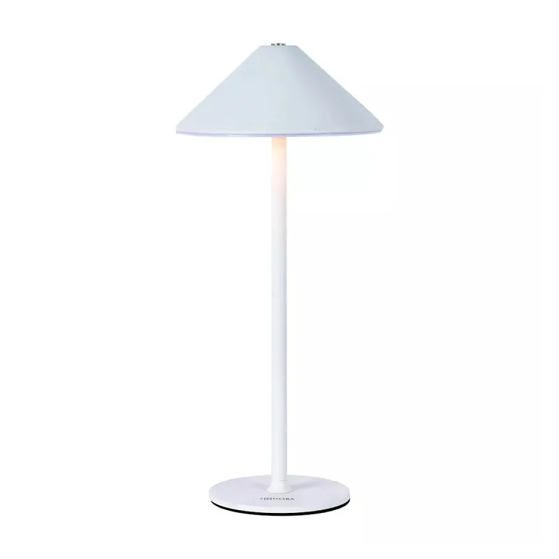 Abajur Sem Fio Recarregável USB de Metal Branco 2W 2 Temperaturas (3000K/6500K) Dimerizável 10x15x34cm - Sindora DCT02517