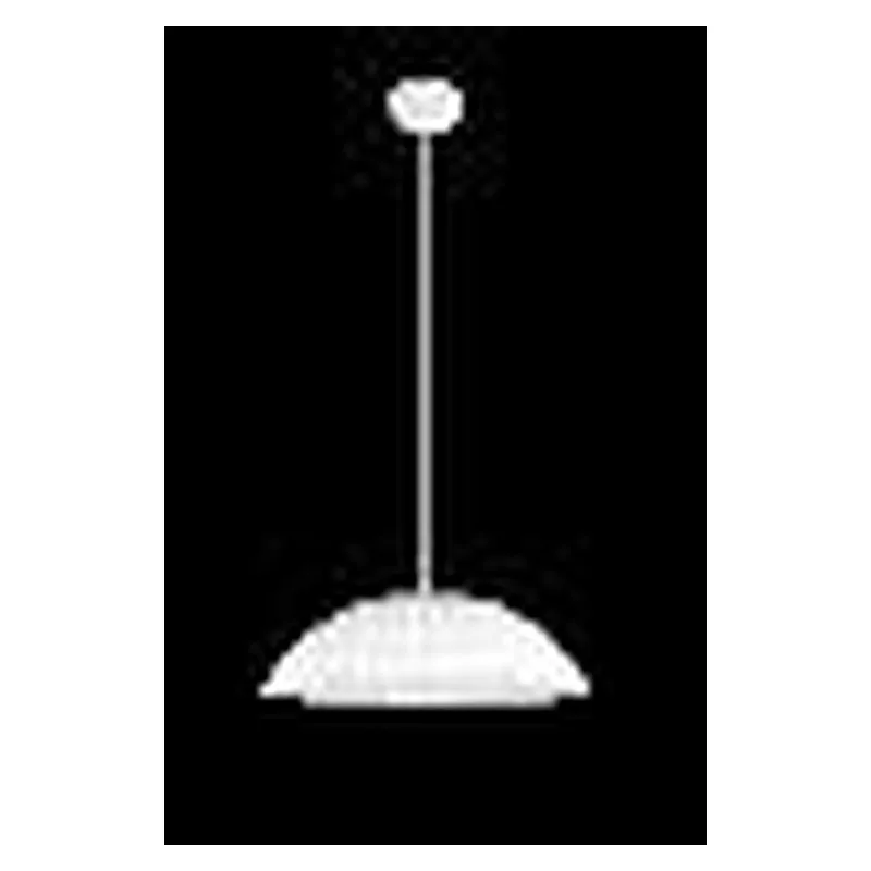 Pendente de Metal Branco e Gesso 1 Lâmpada E27 35x13cm - Sindora DCD02632