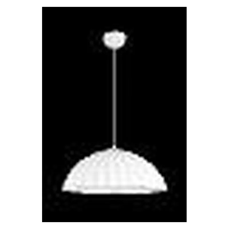 Pendente de Metal Branco e Gesso 1 Lâmpada E27 50x13cm - Sindora DCD02633