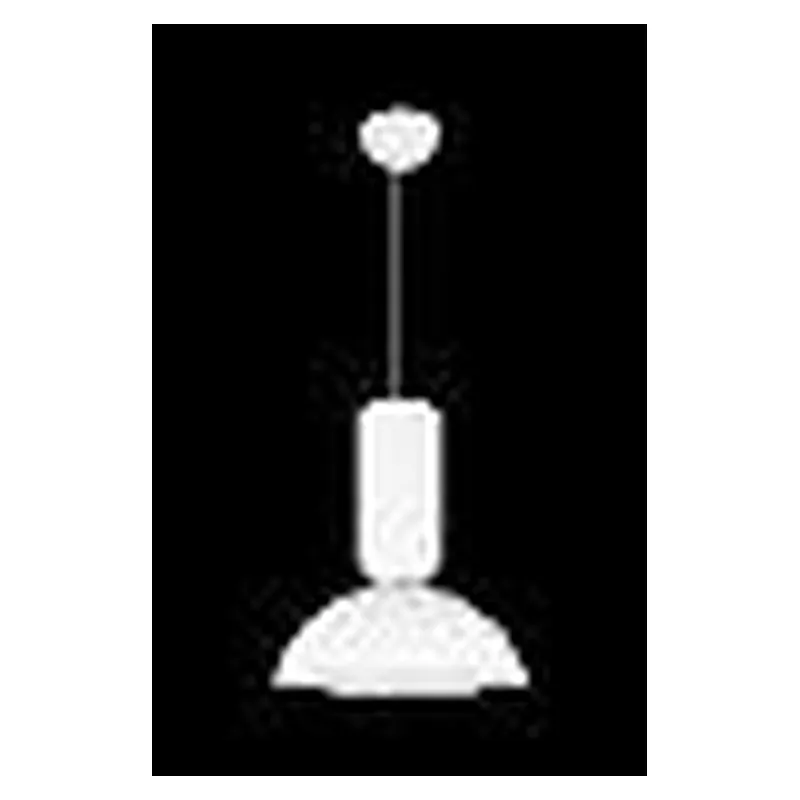 Pendente de Metal Branco e Gesso 1 Lâmpada E27 35x31cm - Sindora DCD02634