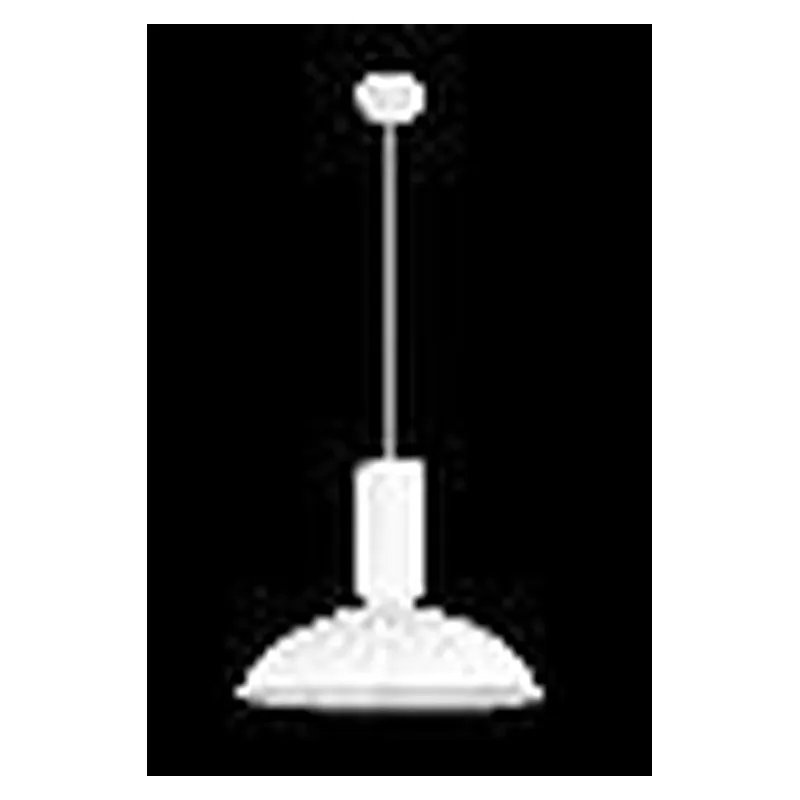 Pendente de Metal Branco e Gesso 1 Lâmpada E27 50x31cm - Sindora DCD02635