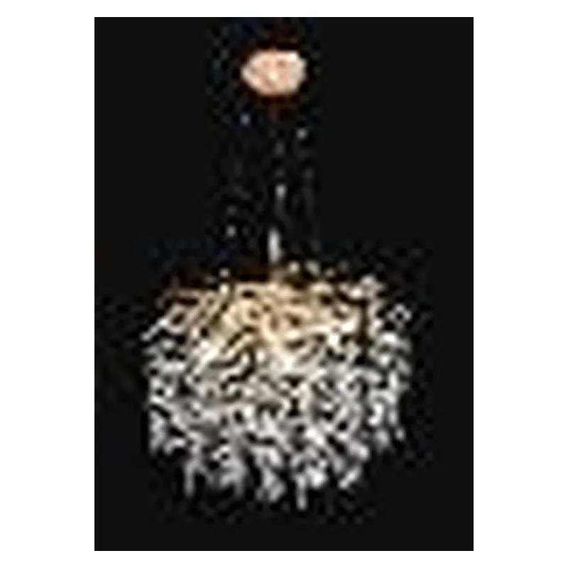 Pendente de Cristal e Metal Dourado 8 Lâmpadas E14 60x60cm - Sindora DCD06568