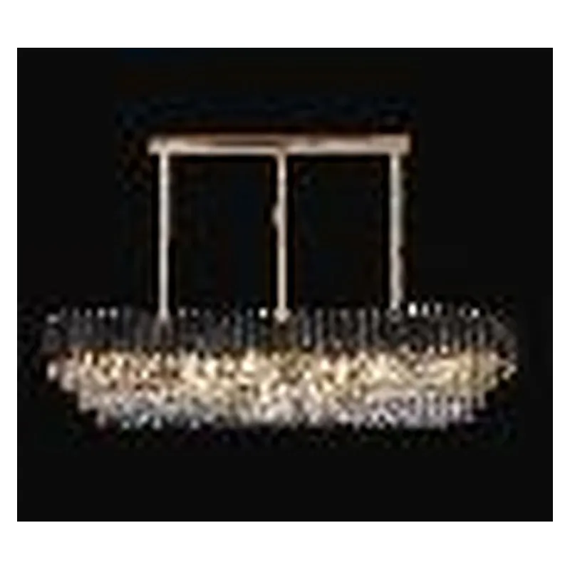 Lustre de Cristal e Metal Preto 24 Lâmpadas E14 140x35cm - Sindora DCD06585