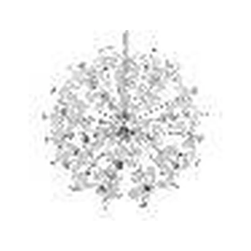 Pendente de Cristal e Metal Cromado 56 Lâmpadas G4 Inclusas 92x92cm - Sindora DCD06232