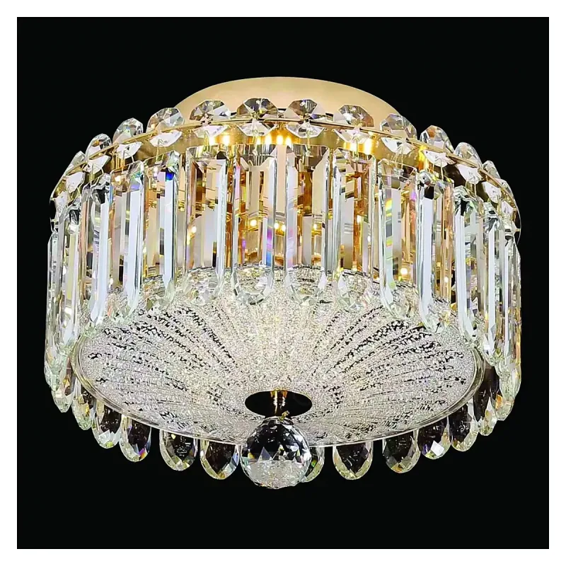 Plafon 25x20CM G9x4 METAL DOURADO+CRISTAL Sindora DCX01044