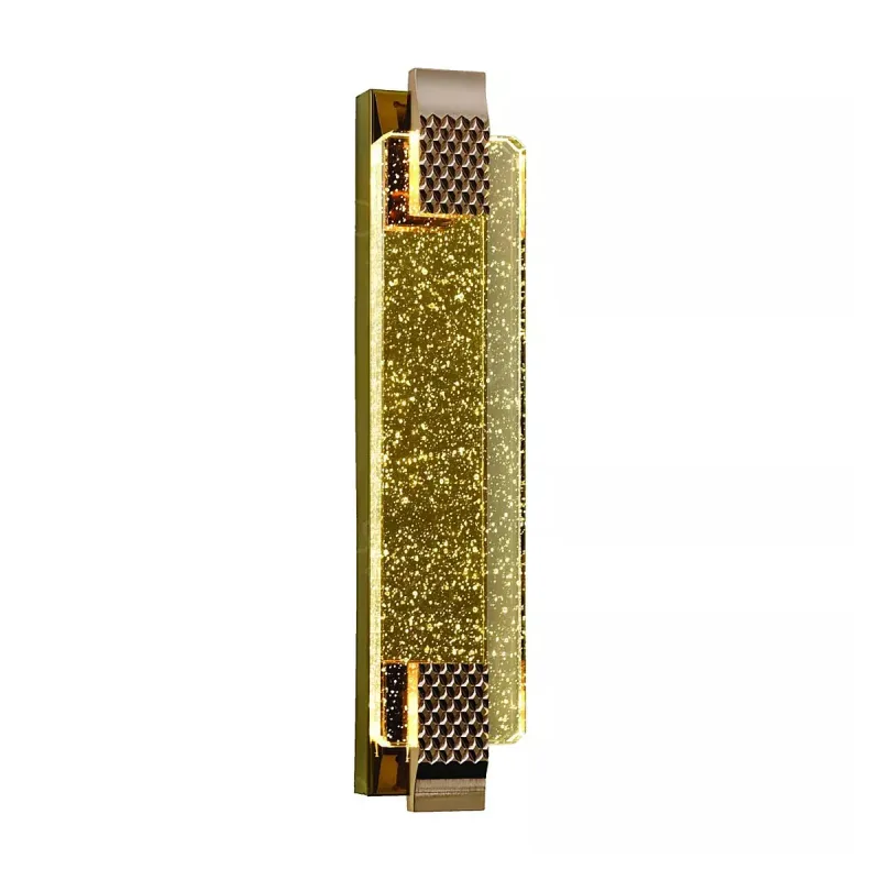 Arandela 10,5x58,5x8,5CM 20W 3000K 6000K METAL DOURADO+CRISTAL TRANSPARENTE CX:61x20x20CM 3,5KG Sindora DCB01045