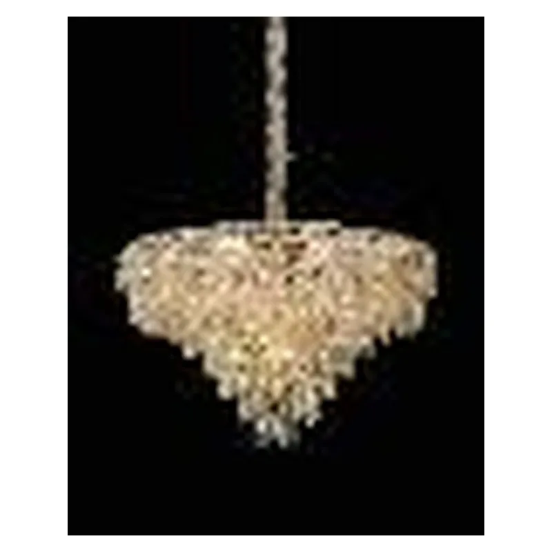 Lustre de Cristal e Metal Dourado 19 Lâmpadas E14 78x46cm - Sindora DCD01047