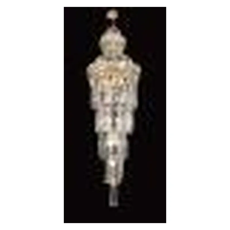 Lustre de Cristal e Metal Dourado 29 Lâmpadas E14 60x200cm - Sindora DCD01049