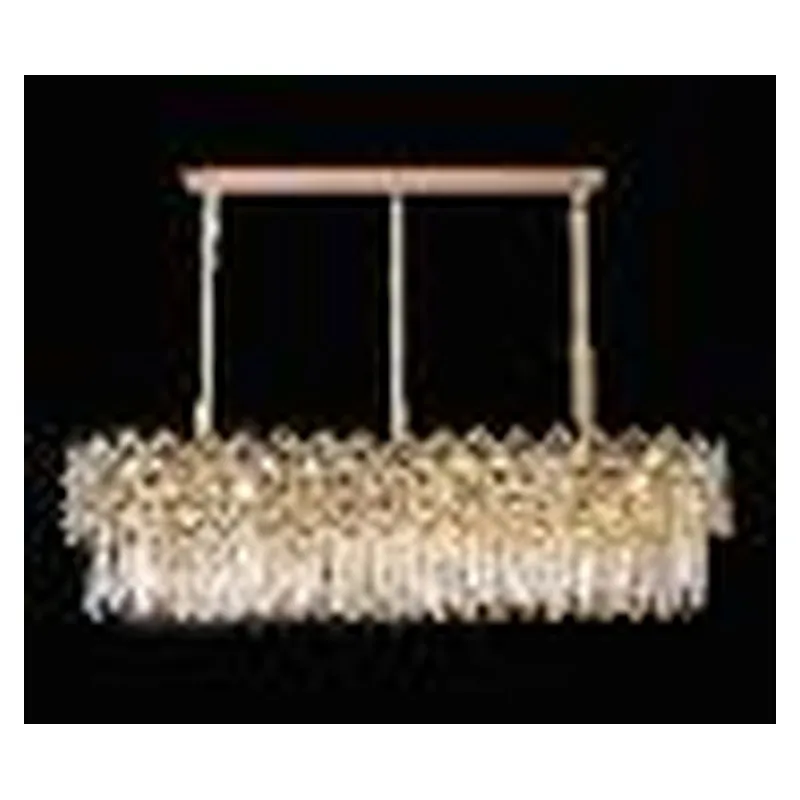 Lustre de Cristal e Inox Dourado 24 Lâmpadas E14 120x35cm - Sindora DCD01052