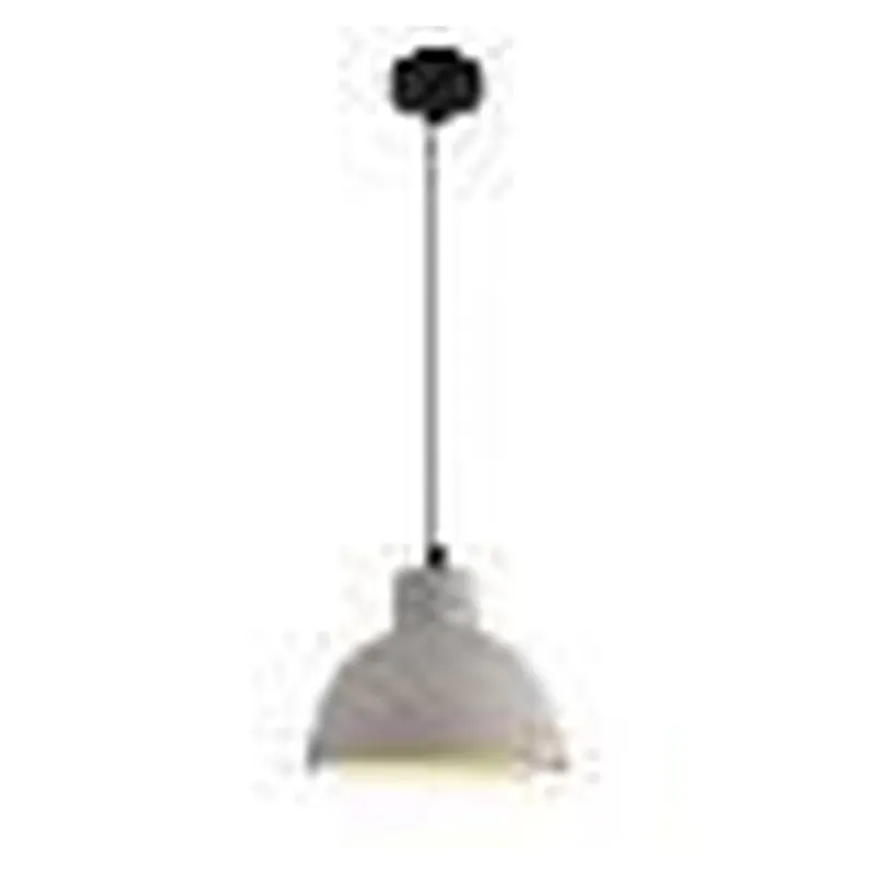 Pendente de Metal e Concreto 1 Lâmpada E27 21x17cm - Sindora DCD02636