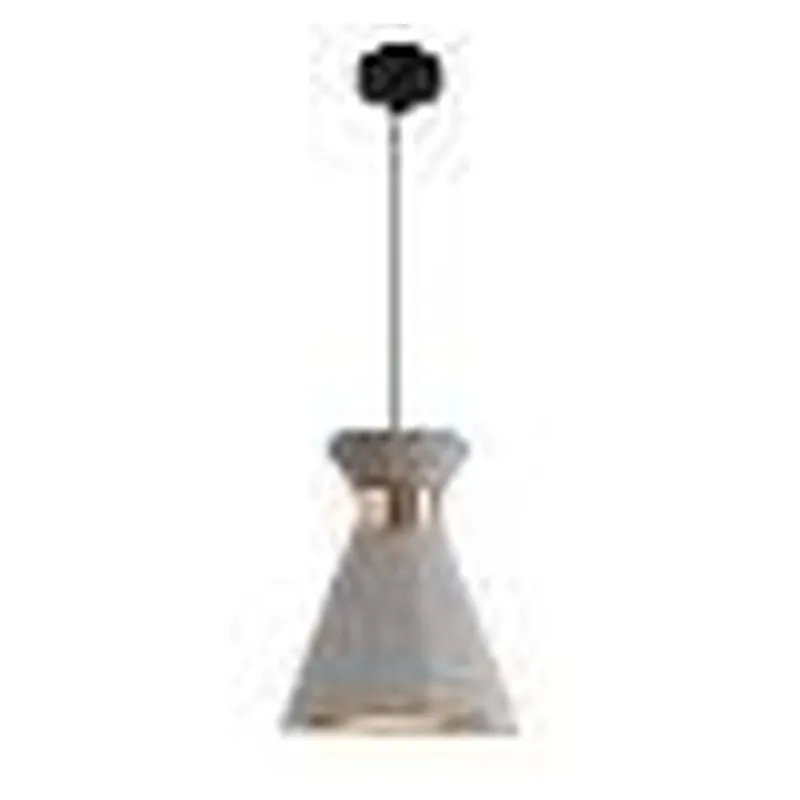 Pendente de Metal Dourado e Concreto 1 Lâmpada E27 20x25,5cm - Sindora DCD02641