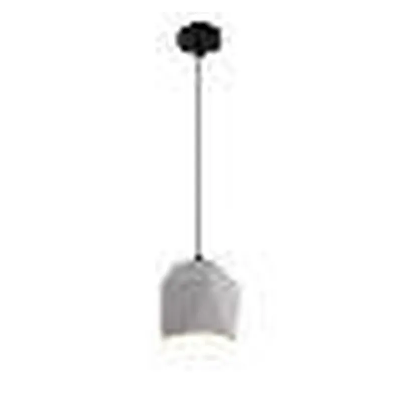 Pendente de Metal e Concreto 1 Lâmpada E27 13x12cm - Sindora DCD02643