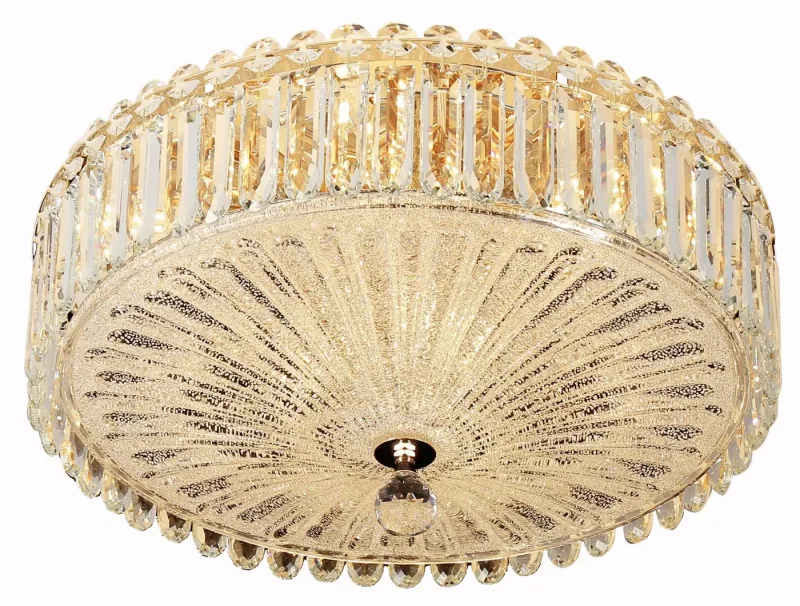 Plafon 50x22CM E14x9 METAL DOURADO+CRISTAL Sindora DCX01056
