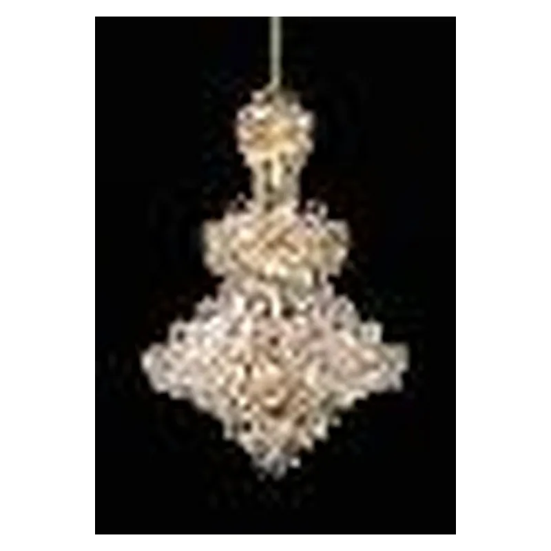 Lustre de Cristal e Metal Dourado 66 Lâmpadas E14 120x188cm - Sindora DCD01050
