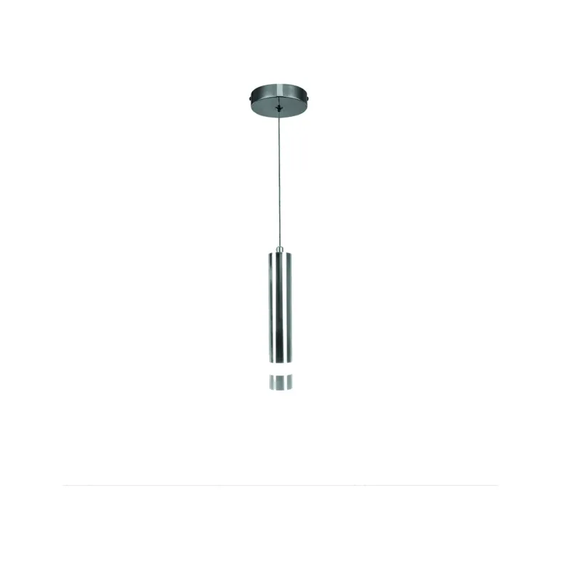 Pendente LED de Metal Cromado e Acrílico 6W 3000K Bivolt 4x27cm - Sindora DCD02211