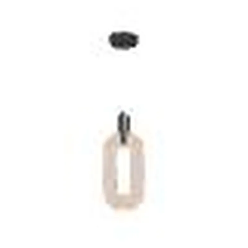Pendente de Cristal e Metal Preto 5W 3000K Bivolt 10x24cm - Sindora DCD02213