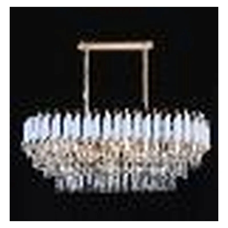 Pendente de Cristal e Metal Dourado e Branco 5 Lâmpadas E14 75x35cm - Sindora DCD06596