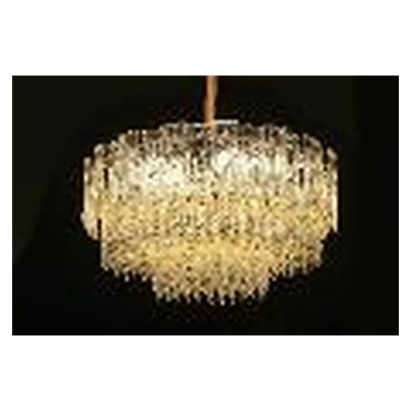Lustre de Cristal e Metal Dourado 20 Lâmpadas E14 75x34cm - Sindora DCD06599