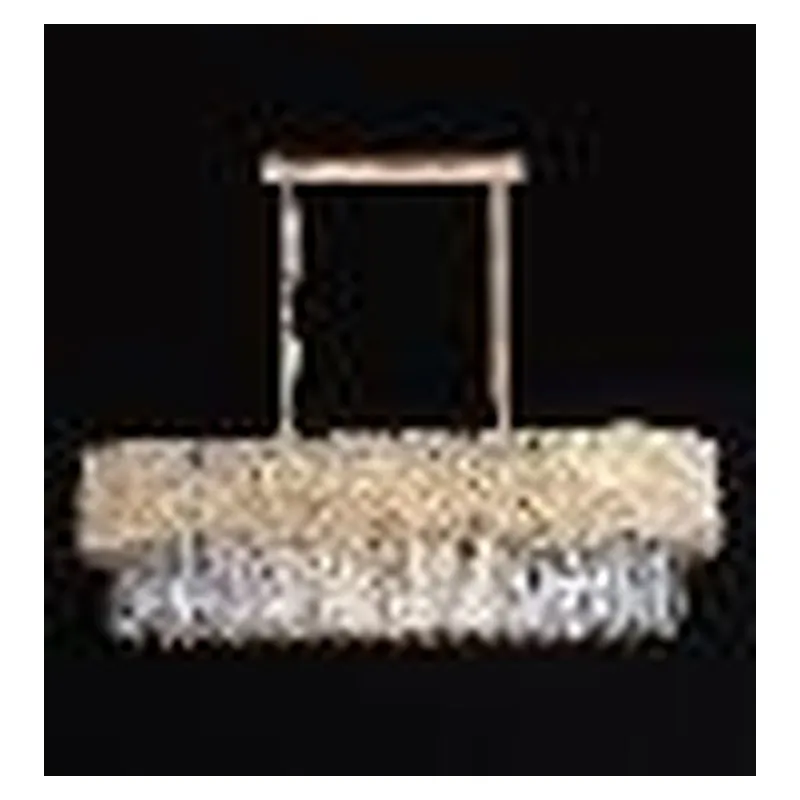 Lustre de Cristal e Metal Dourado 10 Lâmpadas E14 80x30cm - Sindora DCD06603
