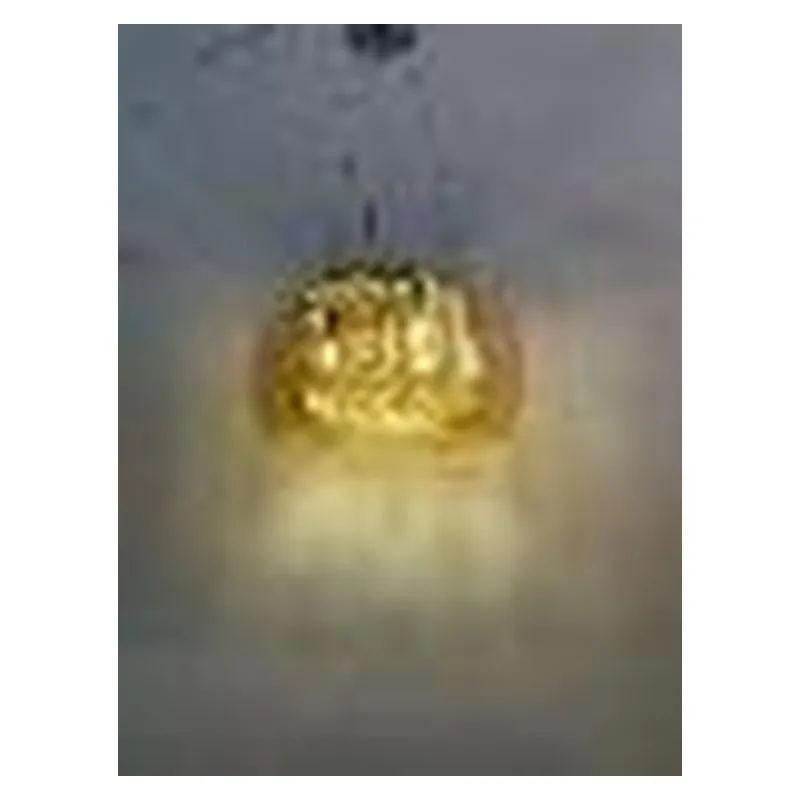 Pendente Cromado com Vidro Gota Âmbar 4 Lâmpadas G9 30cm - Sindora DCD04158
