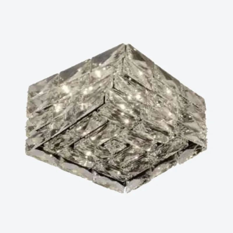 Plafon Ø30CM 20W 2000LM 3000K BIVOLT INOX CROMADO+CRISTAL TRANSPARENTE CX:33x33x19CM 3,7KG Sindora DCX02911