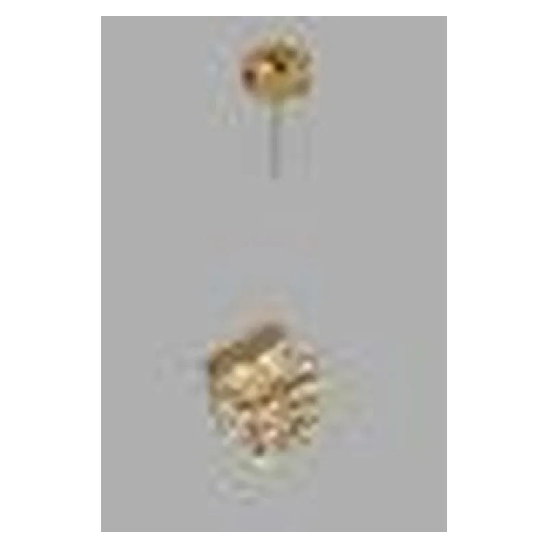 Pendente de Cristal e Inox Dourado 12W 3000K Bivolt 15cm - Sindora DCD02948
