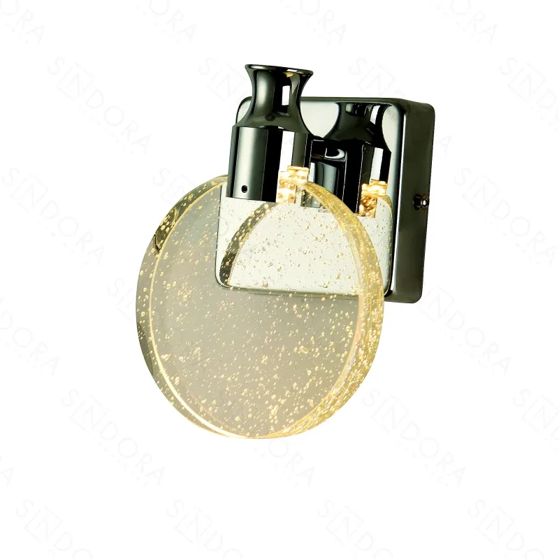 Arandela 13x15CM 6W 450LM 3000K BIVOLT METAL CROMADO+CRISTAL Sindora QB05115