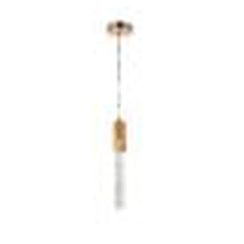 Pendente LED de Cristal e Metal Dourado 5W 3000K Bivolt 3,5x36cm - Sindora QD05122