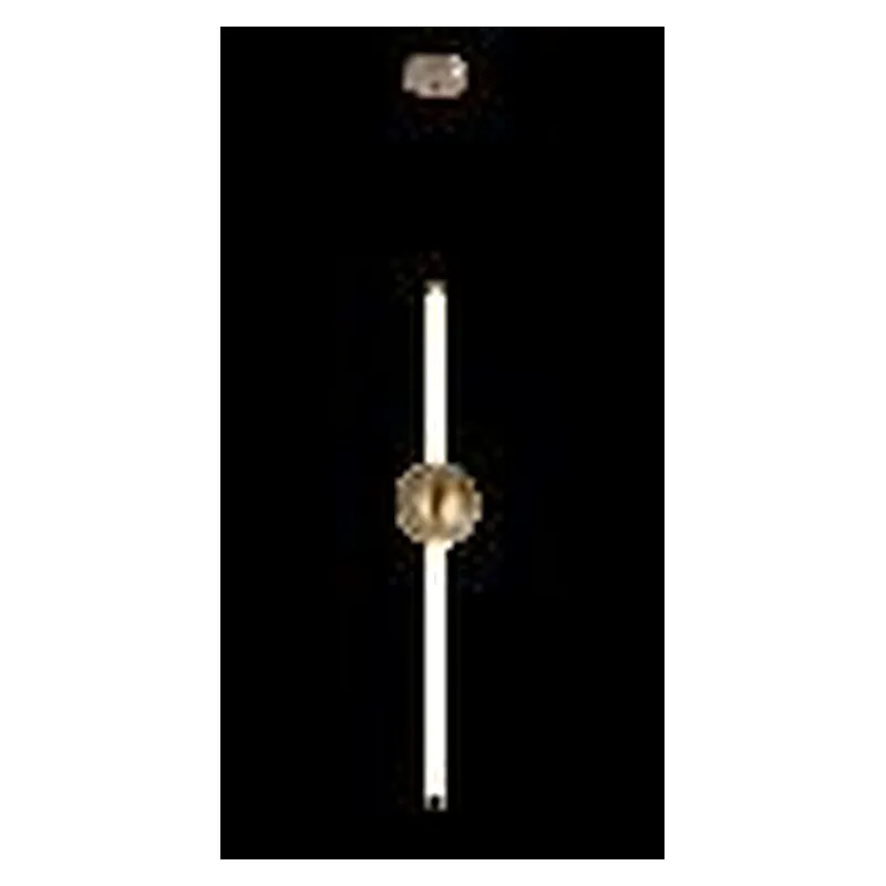Pendente de Metal Bronze e Acrílico 18W 3000K Bivolt 7x60cm - Sindora QD05151