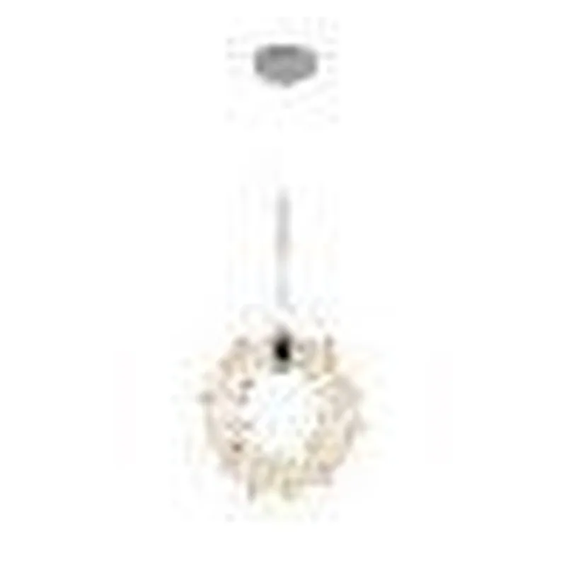 Pendente de Cristal e Metal Cromado 20W 3000K Bivolt 25x25cm - Sindora QD05156