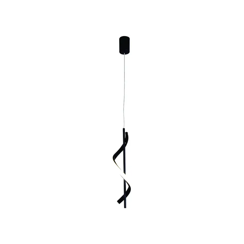 Pendente LED de Metal Preto e Silicone 14W 2 Temperaturas (3000K/6000K) Bivolt 12x40cm - Sindora QD05304