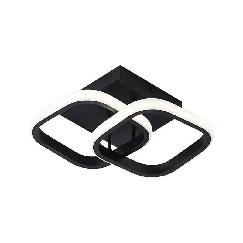 Plafon 24x22CM 22W 1650LM 3000K 6000K BIVOLT METAL PRETO+SILICONE | CANOPLA:14x14x2,5CM CX MASTER:55x51,5x26,5CM 6,9KG (10 UN.) CX UN.:25x10,5x25CM 0,6KG Sindora QX05323