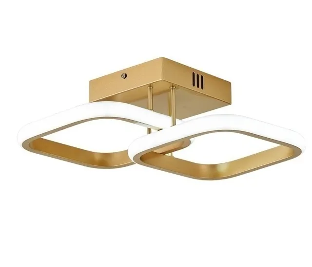 Plafon 24x22CM 22W 1650LM 3000K 6000K BIVOLT METAL DOURADO+SILICONE | CANOPLA:14x14x2,5CM CX MASTER:55x51,5x26,5CM 6,9KG (10 UN.) CX UN.:25x10,5x25CM 0,6KG Sindora QX05324