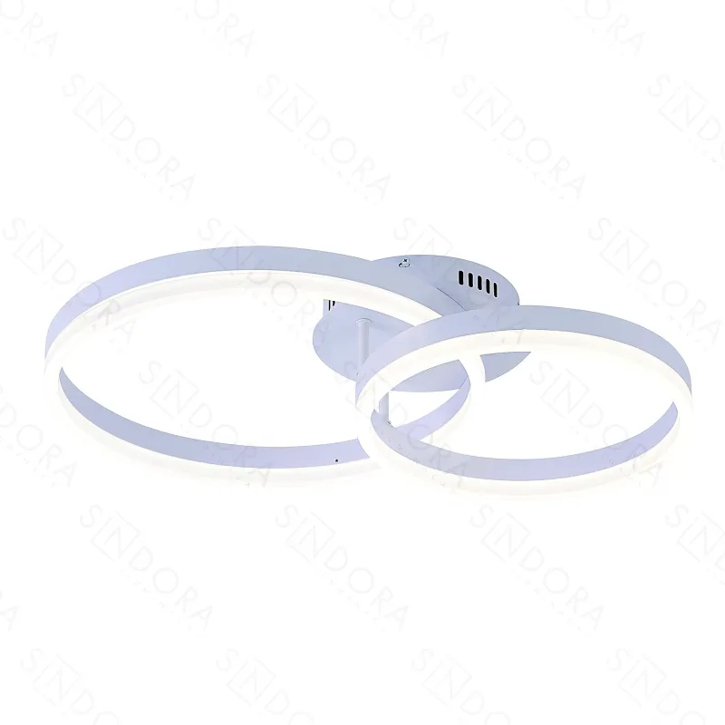 Plafon (LUZ DIRETA) 30x40CM 44W 3300LM 3000K 6000K BIVOLT METAL BRANCO+ACRILICO | CANOPLA:25x3,5CM CX:45x45x9,5CM 1,9KG Sindora QX05328