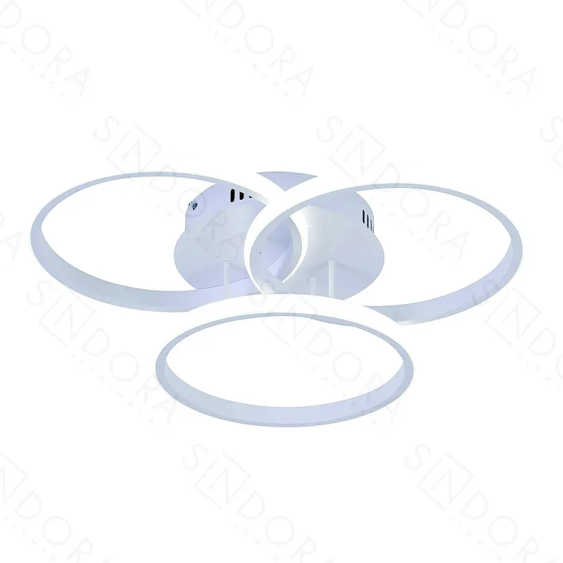 Plafon 25x3CM 45W 3375LM 3000K 6000K BIVOLT METAL BRANCO+SILICONE | CANOPLA:25x3,5CM CX:46x46x11,5CM 1,1KG Sindora QX05331