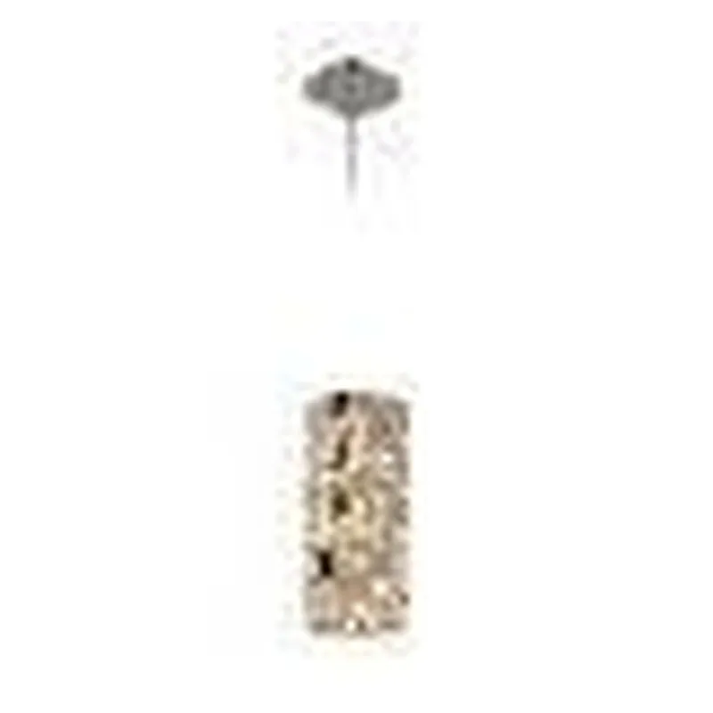 Pendente LED de Cristal e Inox Cromado 20W 3000K Bivolt 12x12x32cm - Sindora DCD02953