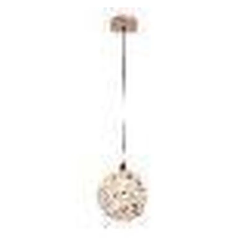 Pendente de Cristal e Metal Dourado Soquete G9 12x14cm - Sindora QD05159