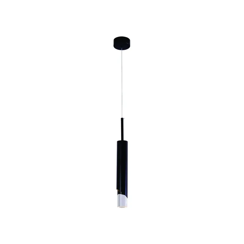 Pendente de Metal Preto e Acrílico 3W 3000K Bivolt 5x40cm - Sindora QD05163