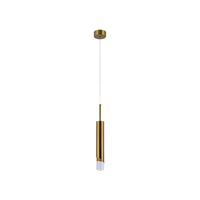 Pendente de Metal Bronze e Acrílico 3W 3000K Bivolt 5x40cm - Sindora QD05165