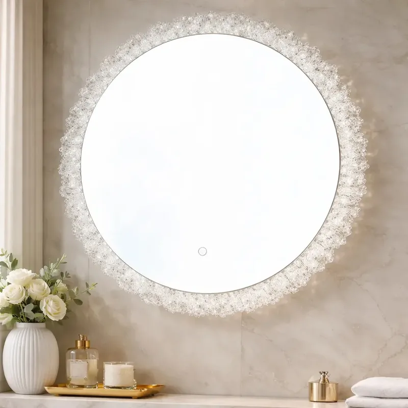 Espelho com LED Ø80cm 24W 3000K/4500K/6000K BIVOLT Metal - Sindora DCJ00621