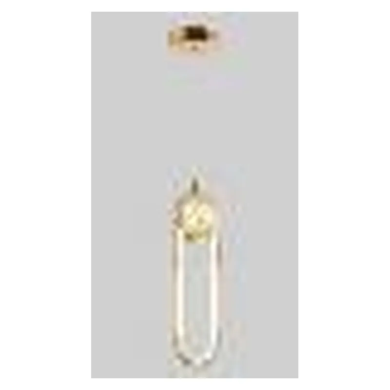Pendente de Cristal e Metal Dourado 15W 3000K Bivolt 10x30cm - Sindora QD05183