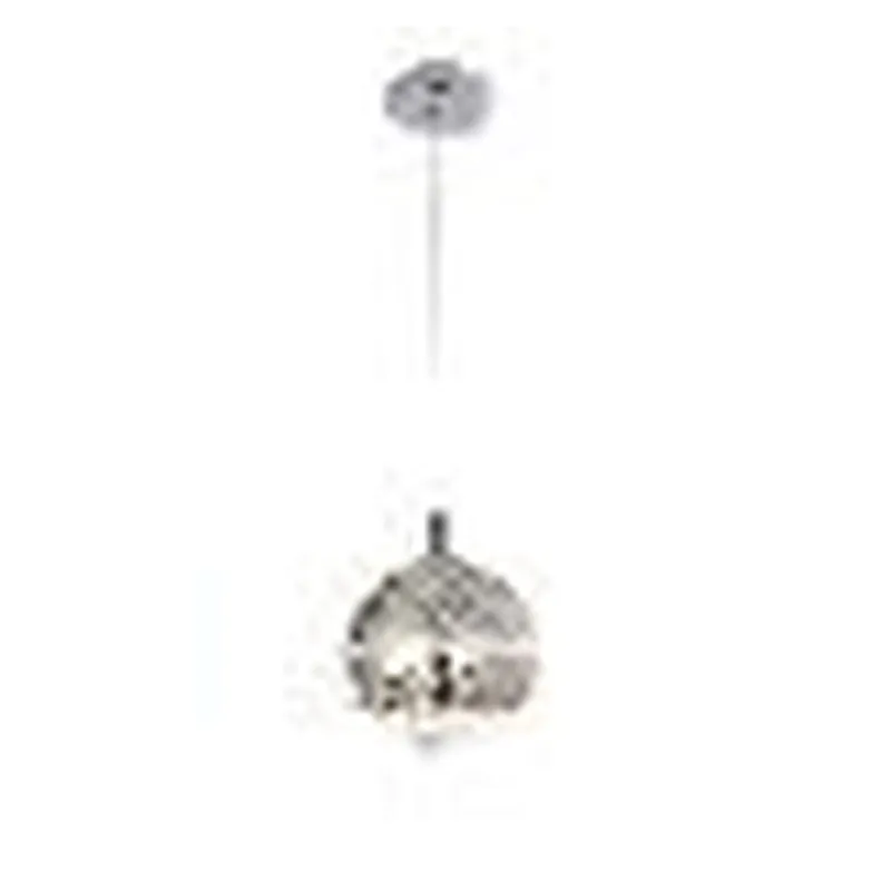 Pendente de Metal Cromado e Plástico 12W 3000K Bivolt 12x15cm - Sindora QD05171