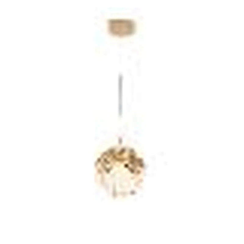 Pendente de Metal Dourado e Plástico 12W 3000K Bivolt 13x16cm - Sindora QD05172