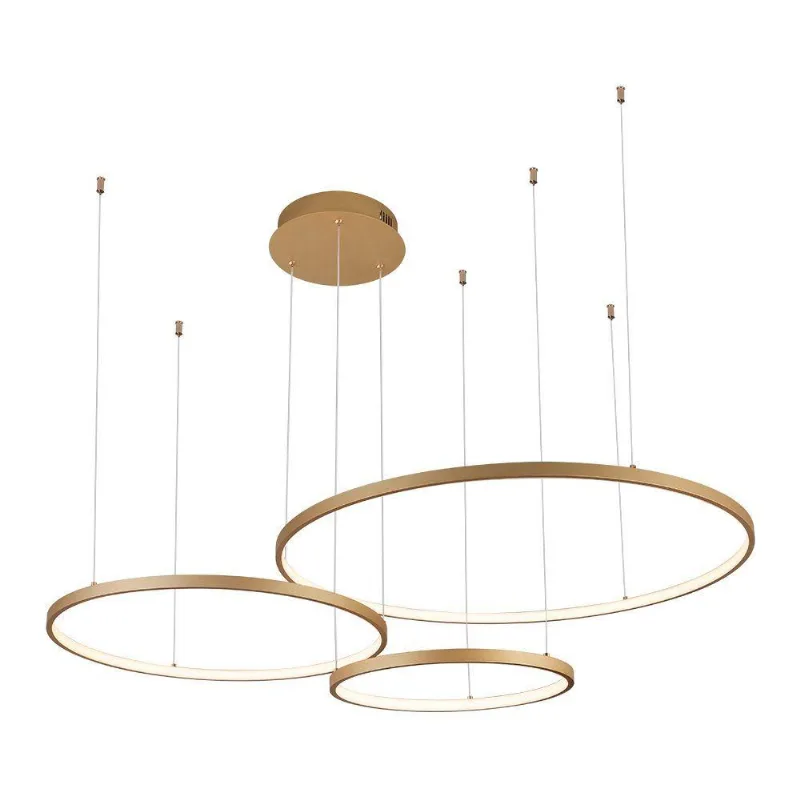 Lustre Pendente Sindora Qd05362 Dourado Led Bivolt - SINDORA