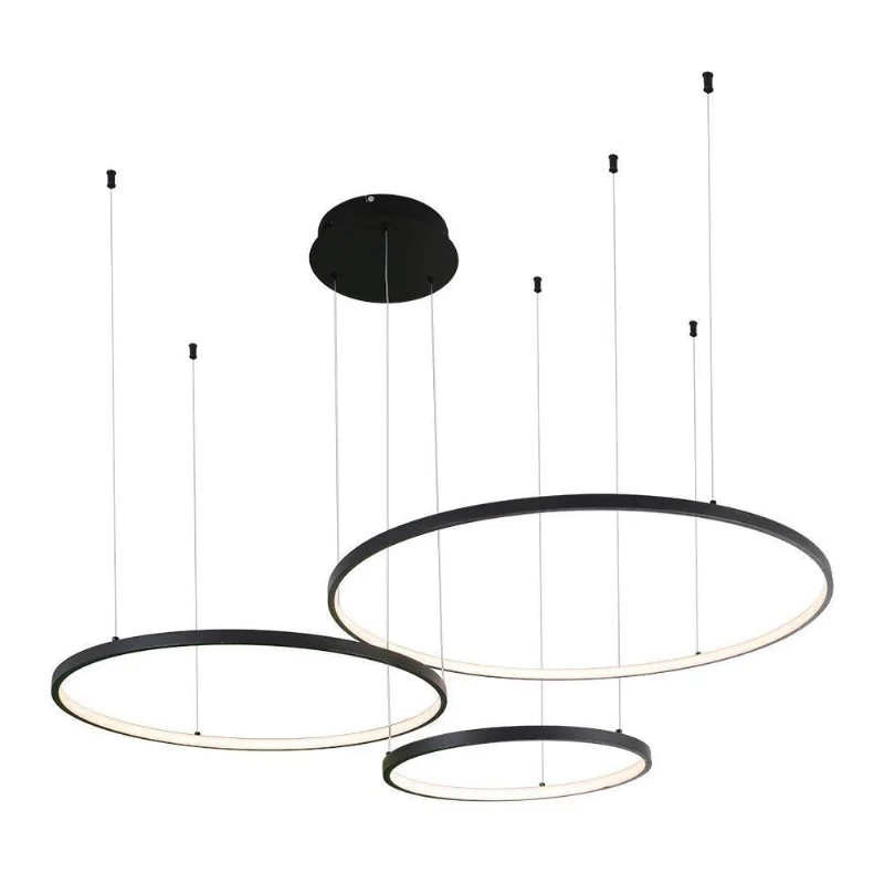 Lustre Pendente Sindora Qd05363 Preto Led Bivolt - SINDORA