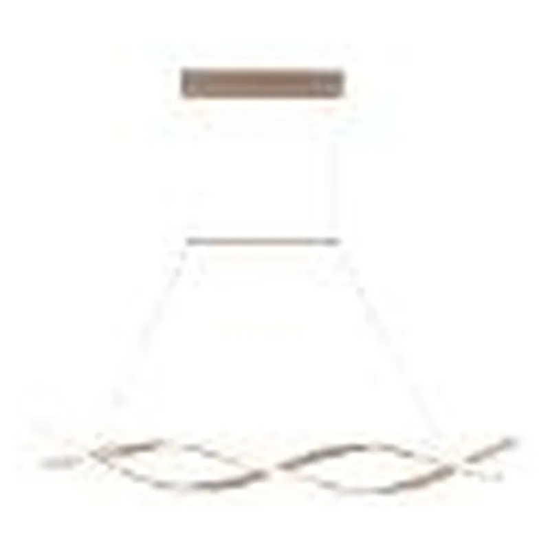 Pendente de Metal Dourado e Silicone 38W 3000K Bivolt 20x100cm - Sindora QD05371